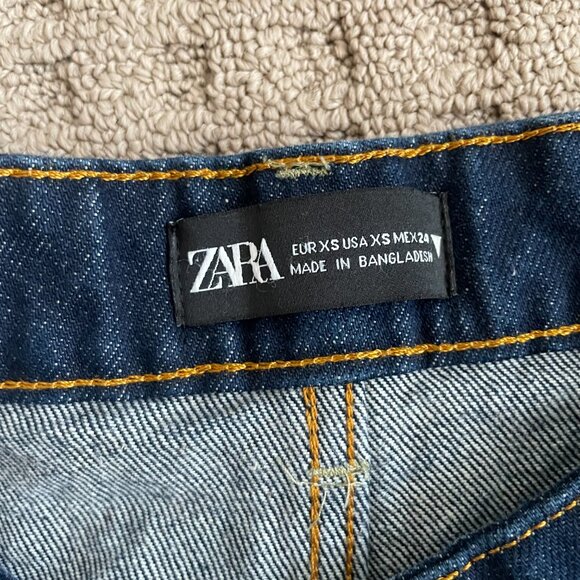 Zara Denim Maxi Skirt Dark Wash - Picture 3 of 3